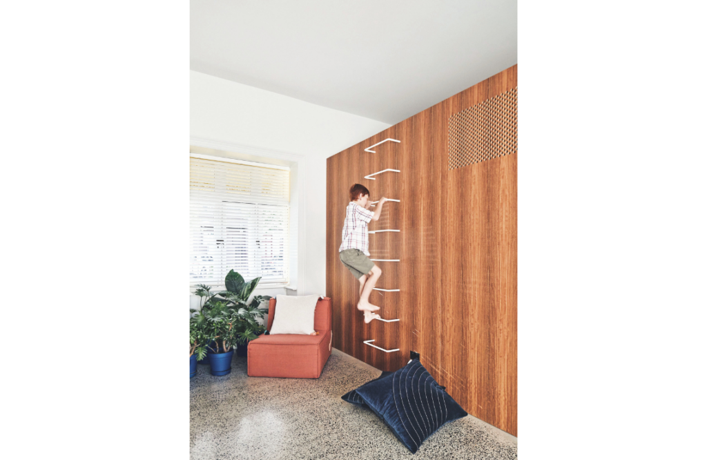 The luxury of space facilitated the fruition of the younger family members' dreams of their own very own wing